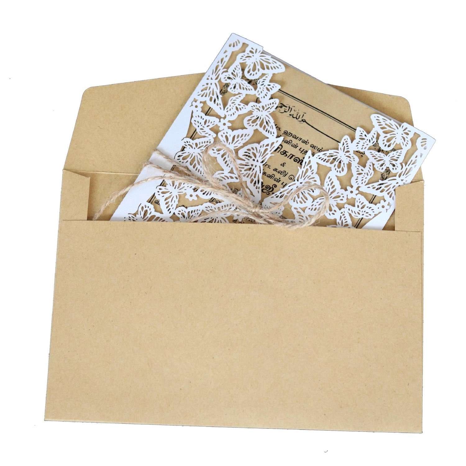 Vellum Paper Invitation Card Wedding Supplies Butterfly Invitation  Wholesale